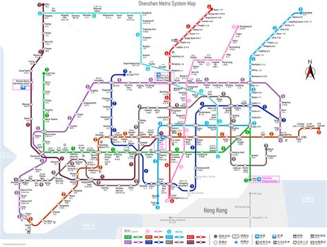 Shenzhen Metro Map Subway Lines Rail Transit Map 2022