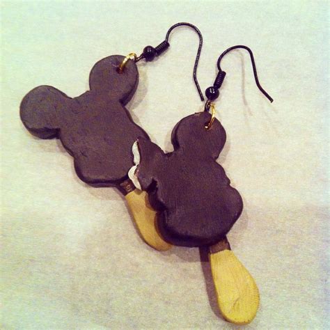 Handmade Disneyland Mickey Mouse Ice Cream Bar Earrings Etsy