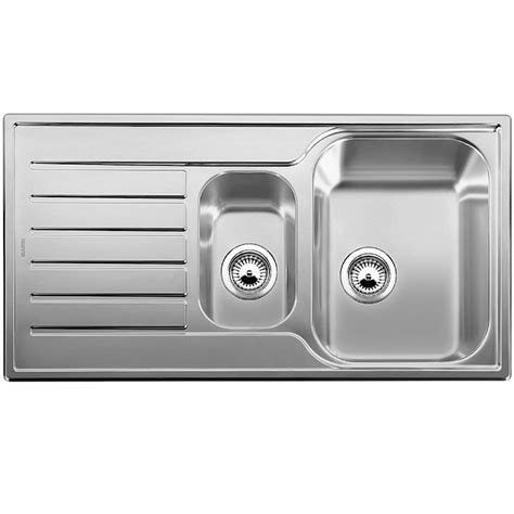 Stainless steel sinks design and structure. Blanco: Lantos 6 S Linen Finish Sink - Kitchen Sinks & Taps
