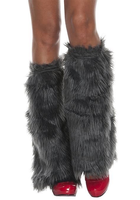 Adult Grey Furry Boot Covers Halloween Costume Ideas 2023