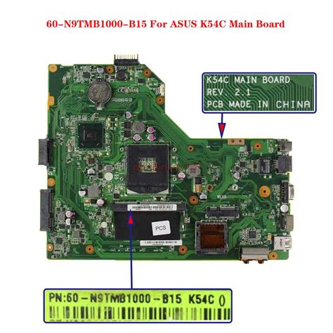 For K54c Main Board Asus Motherboard60 N9tmb1000 B15 Rev 214gb Ram