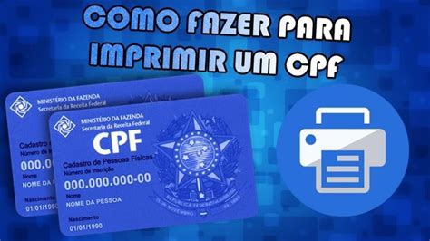 Imprimir CPF Como Imprimir Pela Internet Como Tirar CPF
