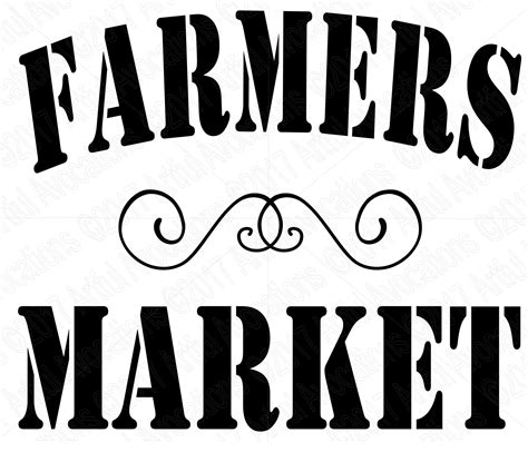 Svg File Farmers Market Farm Market Silhouette Cricut Etsy