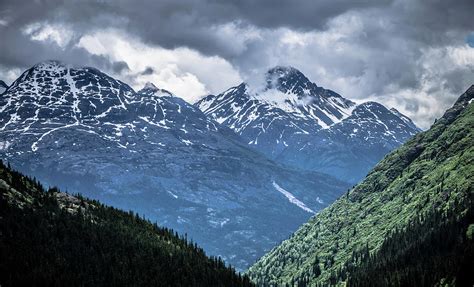 Rocky Mountains Nature Scenes On Alaska British Columbia Border