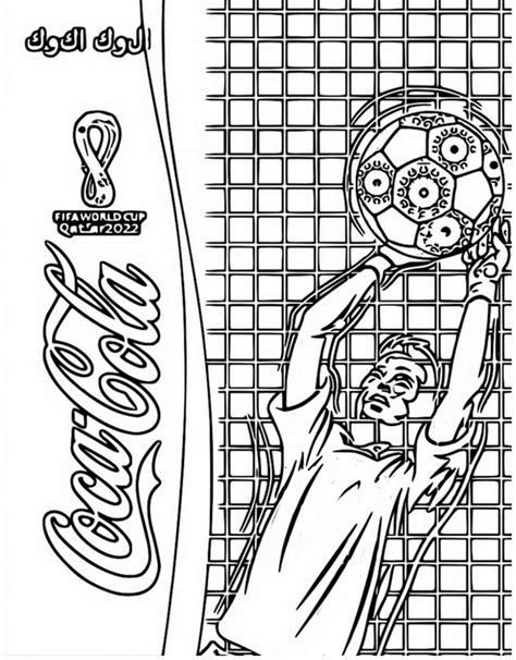 Dibujo Para Colorear Copa Mundial De Fútbol 2022 Coca Cola Puede 70