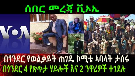 ሰበር መረጃ ቪኦኤ ኣማረኛ Voa Amharic Breaking News April 14 2020 Youtube
