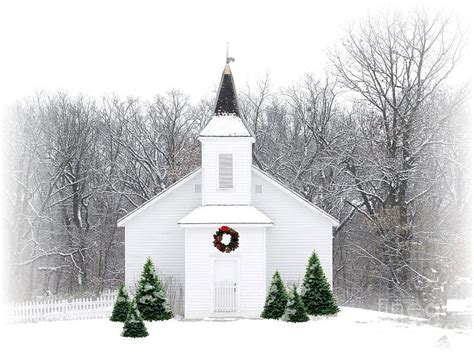 Country Christmas Church Photograph By Carol Sweetwood Pixels