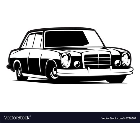 Luxury Classic Car Silhouette Royalty Free Vector Image