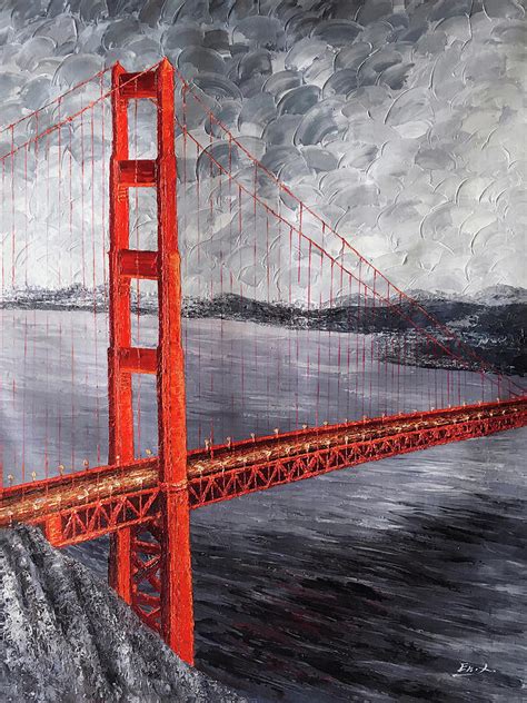 Golden Gate Bridge Painting By Enxu Zhou Fine Art America