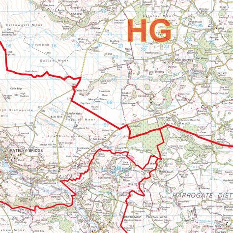 Harrogate Postcode Map Hg Map Logic