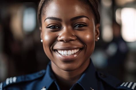 Premium Photo Shot Of A Young Female Police Officer In Uniform