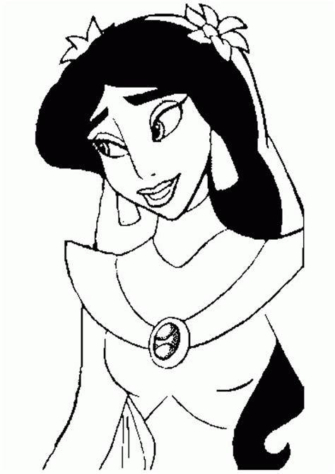 10 Easy Princess Jasmine Coloring Pages Pictures