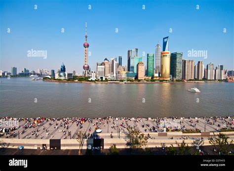 Pudong Skyline Shanghai China Stock Photo Alamy