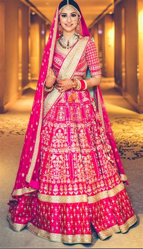 Hot Pink Rajasthani Lehenga Indian Bridal Outfits Indian Bridal