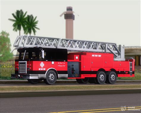 New Firetruck Ladder Lsfd 33 La For Gta San Andreas
