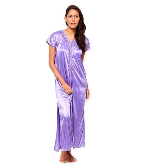 Buy Chhristy World Multi Color Satin Nighty And Night Gowns Pack Of 3