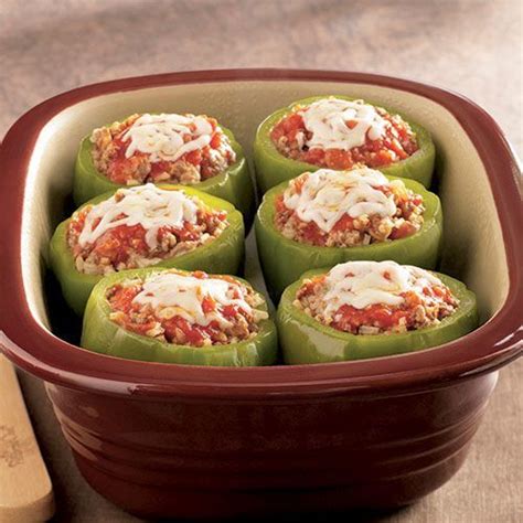 Italian Stuffed Bell Peppers Recipe Pampered Chef Recipes Chef