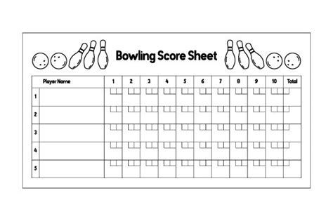 Bowling Score Sheet Svg Cut File By Creative Fabrica Crafts