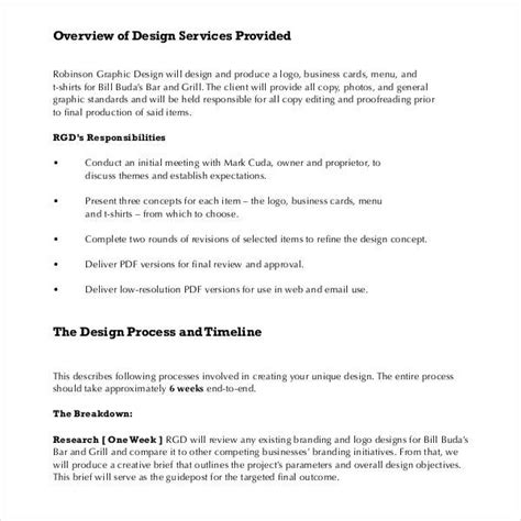 graphic design proposal templates   sample