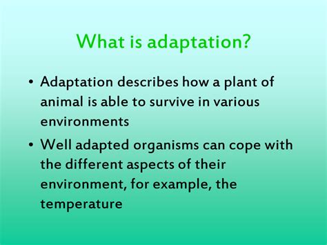 The Three Types Of Adaptation In Biology