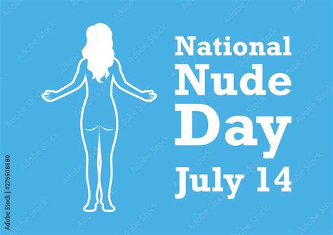 National Nude Day Vector Woman Silhouette Vector Woman Back Vector National Nude Day Poster