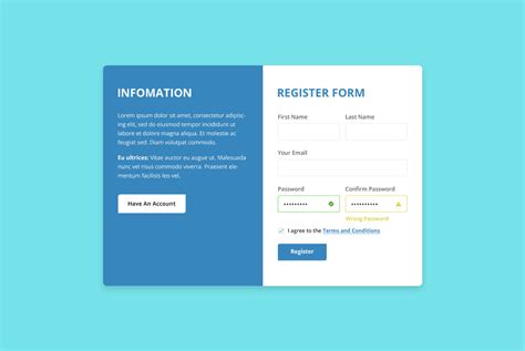 Registration Form Design In Html And Css With Code Free Download Form