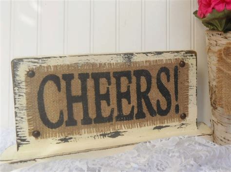 A Toast To The Bride And Groom Cheers Burlap Wedding Sign Etsy