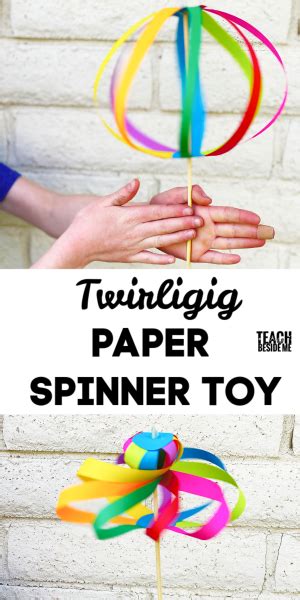 Twirligig~ Rainbow Paper Spinner Toy Teach Beside Me