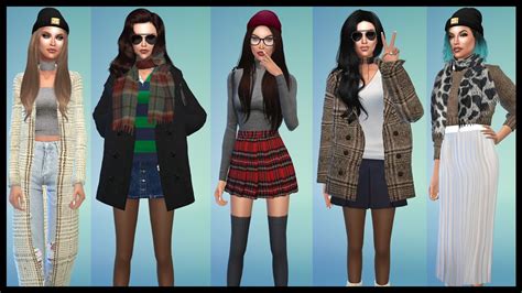Sims 4 Fall Lookbook Sweater Weather Cc Links Youtube