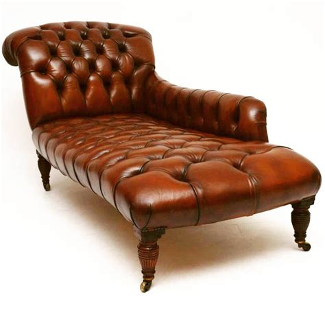 Antique Victorian Deep Buttoned Leather Chaise Lounge At Marylebone Antiques This Is An