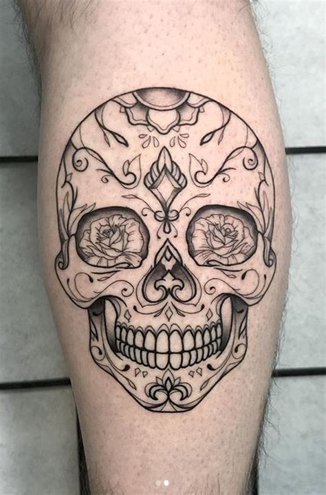 Mexican Sugar Skull Tattoo Designs For Men