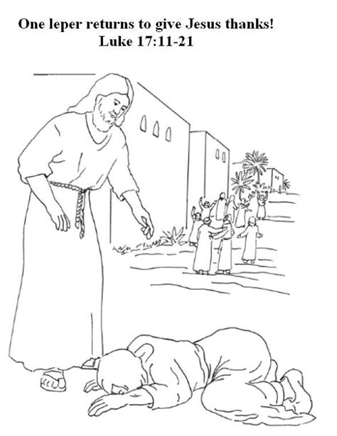 Ten Lepers Coloring Pages