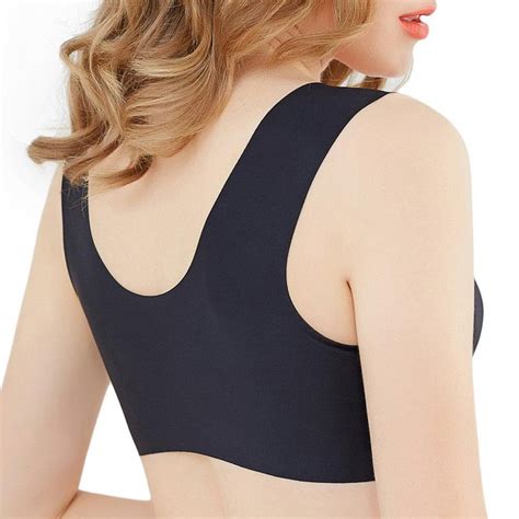 Angelvic Wireless Seamless Front Closure No Padding Gather Wide Strap Bras Us B C D Cup Noracora