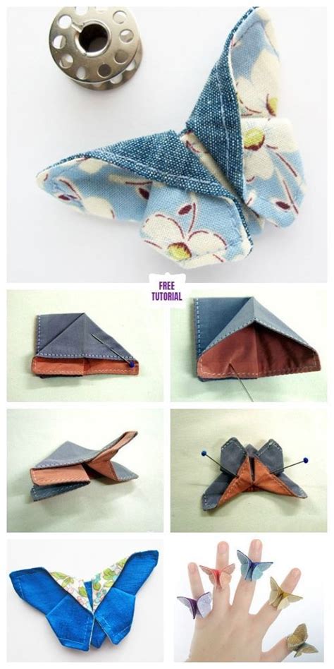 Diy Origami Fabric Butterfly Sewing Pattern And Instructions Fabric