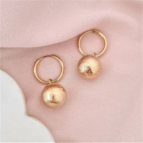 Gold Ball Earrings By Misskukie Notonthehighstreet Com