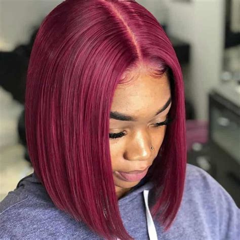 Numbers of short hair color ideas are growing day by day. Burgundy Short Hair For African-American Ladies: 26+ Ideas ...