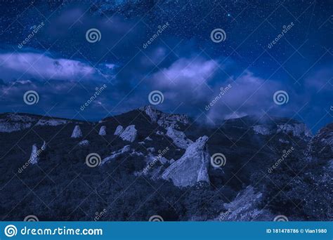 Crimea Valley At Night Stock Photo Image Of Dark Moonlight 181478786