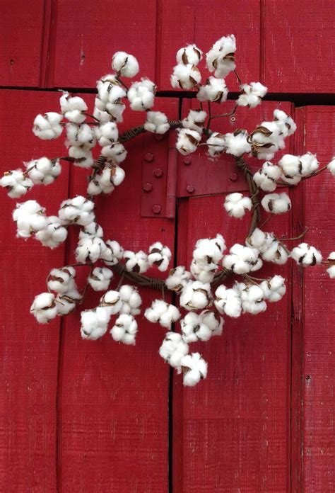 Faux Cotton Boll Wreath, 22-Inch | Cotton boll wreath, Cotton wreath, Cotton boll