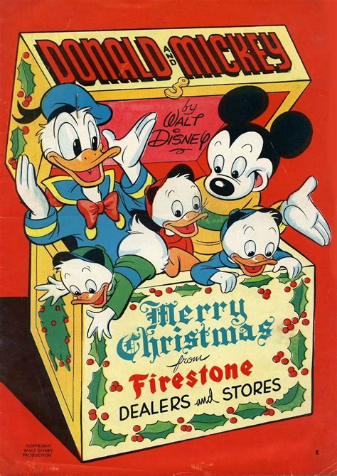 1949 Donald And Mickey Mouse By Walt Disney Firestone Premium Comic Book