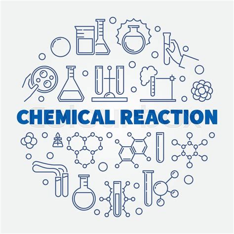 Chemical Reaction Vector Concept Round Stock Vector Colourbox