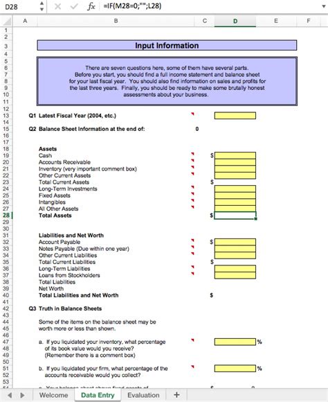 Business Valuation Excel Template For Private Equity Eloquens