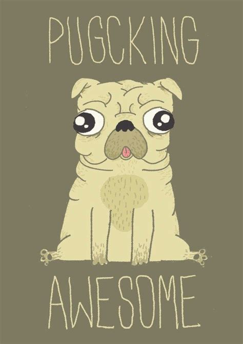 Pugcking Awesome By Celeste Zul Via Behance Pug Pictures Animal