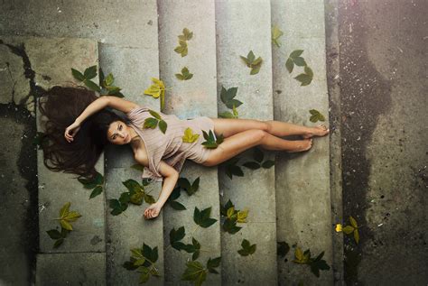 Wallpaper Women Model Stairs Lying Down Photography Looking At Viewer X