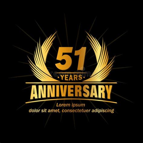 51 Years Anniversary Elegant Anniversary Design 51st Years Logo