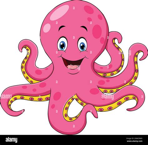 Cute Octopus Cartoon Vector Illustration Stock Vector Image And Art Alamy