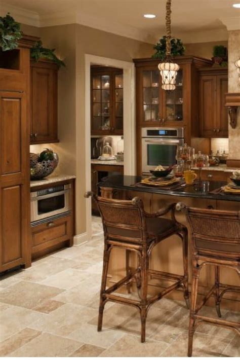 Kitchen With Extensive Natural Wood Throughout Amazing Kitchen Stools