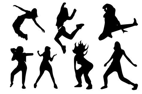 Silhouette Dancing Women Hip Hop Style Graphic By Designood Creative