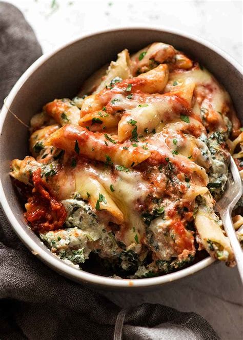Spaghetti al limone with basil & ricotta. Spinach Ricotta Pasta Bake | RecipeTin Eats