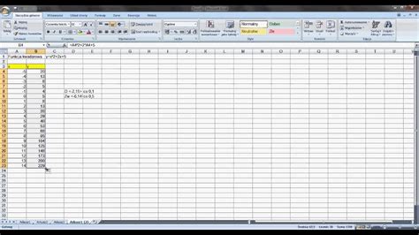 Tutorial Excel Funkcja liniowa i kwadratowa rysowanie wykresów YouTube