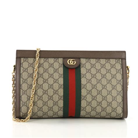 Gucci Ophidia Chain Shoulder Bag Gg Coated Canvas Medium 3917701